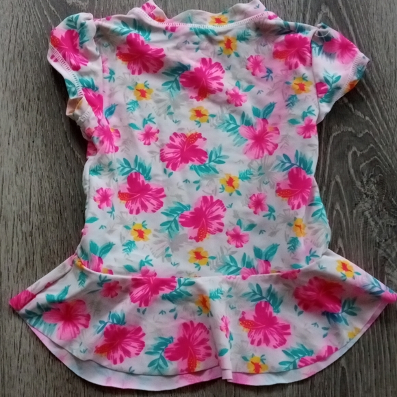 Koalakids Floral Pink Kids Swim Top - Picture 5 of 7